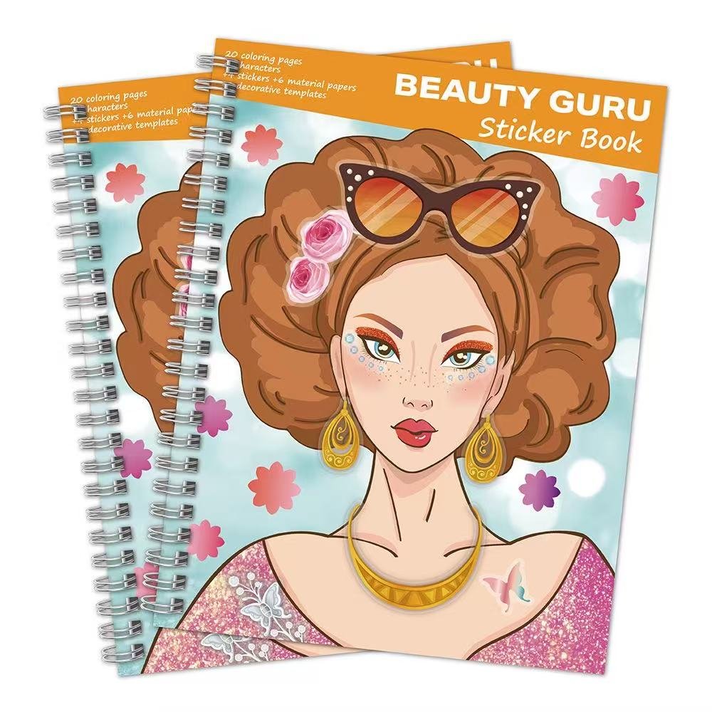 Fashion Sticker Dress-Up & Coloring Book for Girls