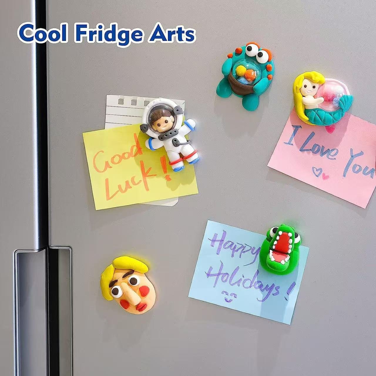 Refrigerator Modeling Sticker Activity Book for Kids – DIY Play Kitchen Scene with Food Stickers & Clay, Pretend Cooking Toy for Toddlers Ages 3+ - 图片 2