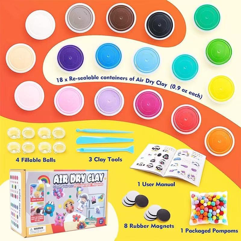 Refrigerator Modeling Sticker Activity Book for Kids – DIY Play Kitchen Scene with Food Stickers & Clay, Pretend Cooking Toy for Toddlers Ages 3+ - 图片 3
