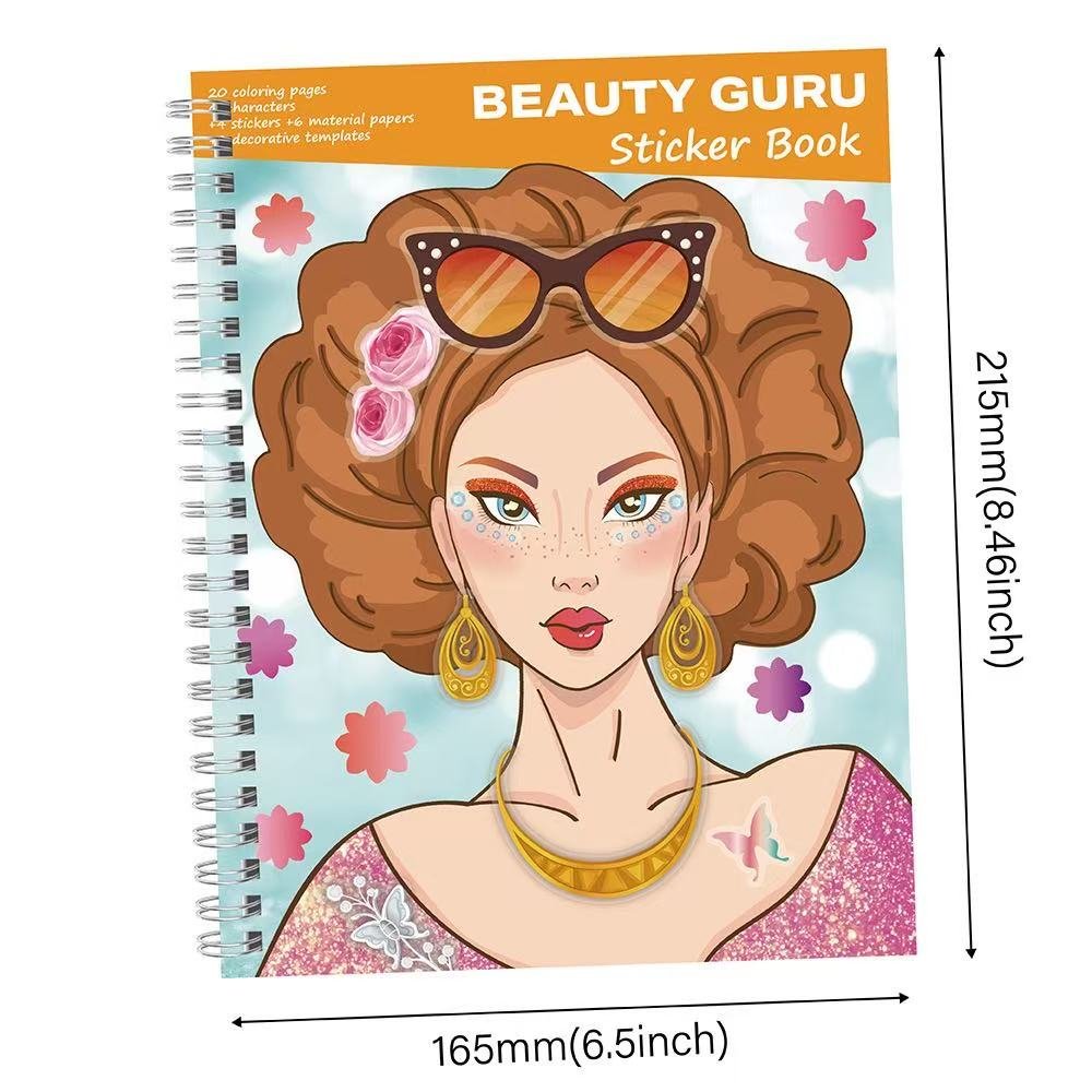 Fashion Sticker Dress-Up & Coloring Book for Girls - 图片 3